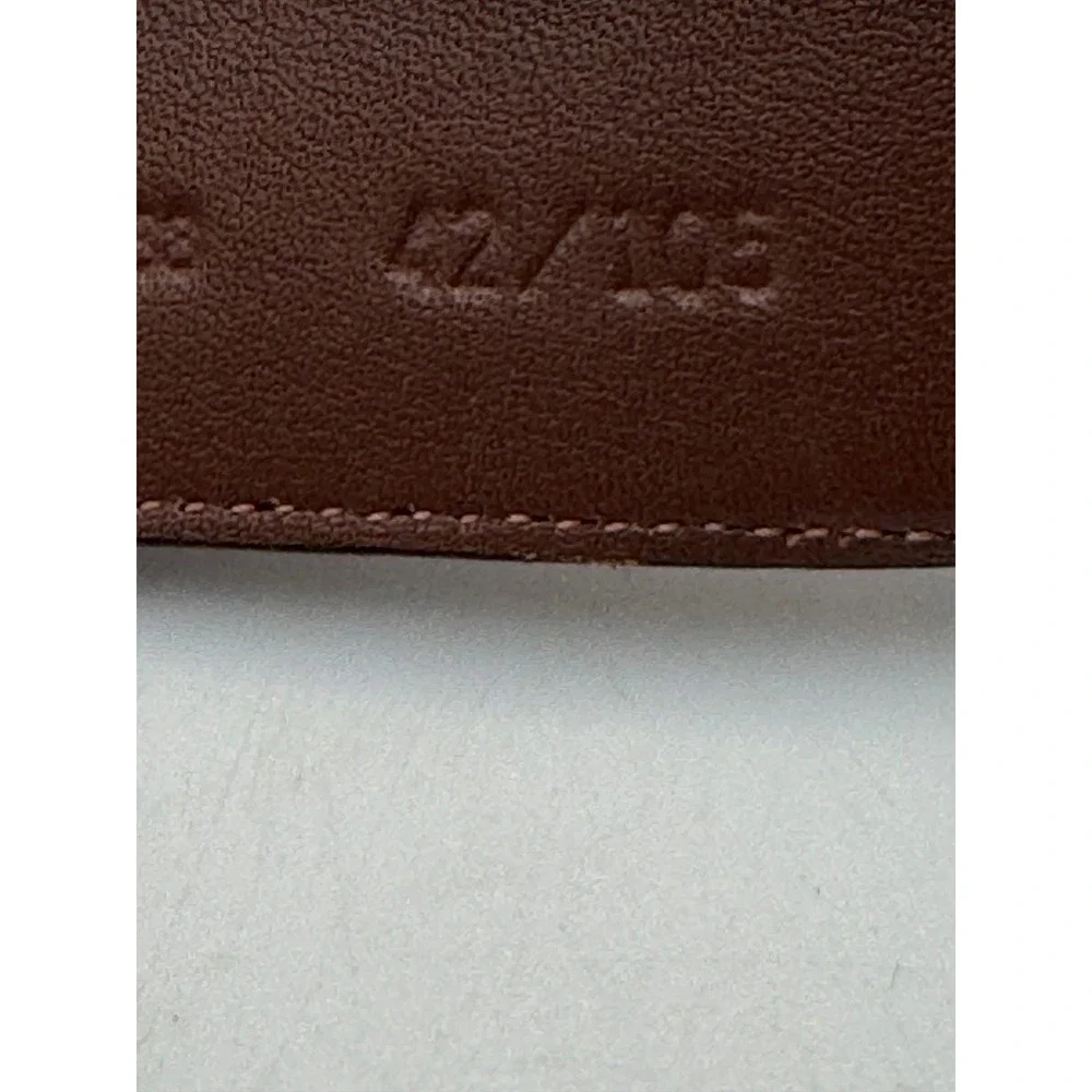 Roundtree & Yorke Mens Brown Full Grain Cowhide Leather Belt Gold Buckle Size 42
